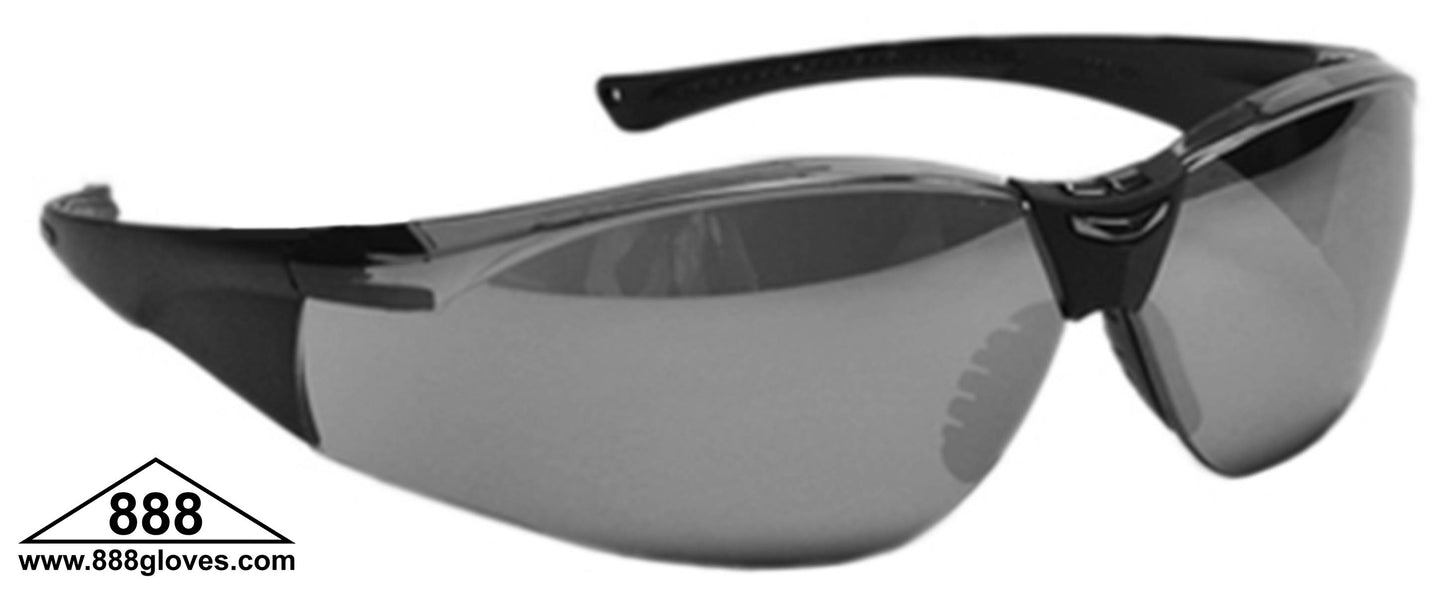 Safety Glasses - Frameless with Silver Mirror Lenses - 99-T8500-SM - 12 Pairs of Glasses