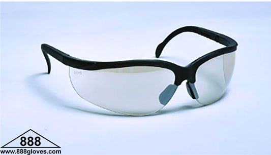 99-T8800-IO - Safety Glasses - Wolverine - Black Half Frame with Indoor Outdoor Lenses