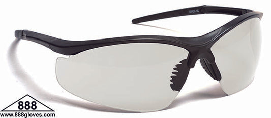 99-T8900-C - Safety Glasses - Torpedo - Black Half Frame with Clear Lenses