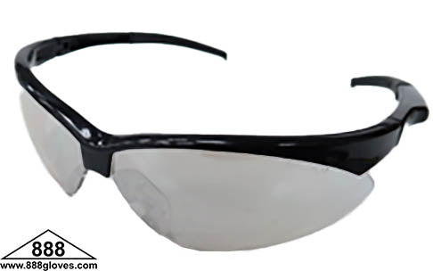 99-T9000-IO - Safety Glasses - Lightning - Black Half Frame with Indoor Outdoor Lenses