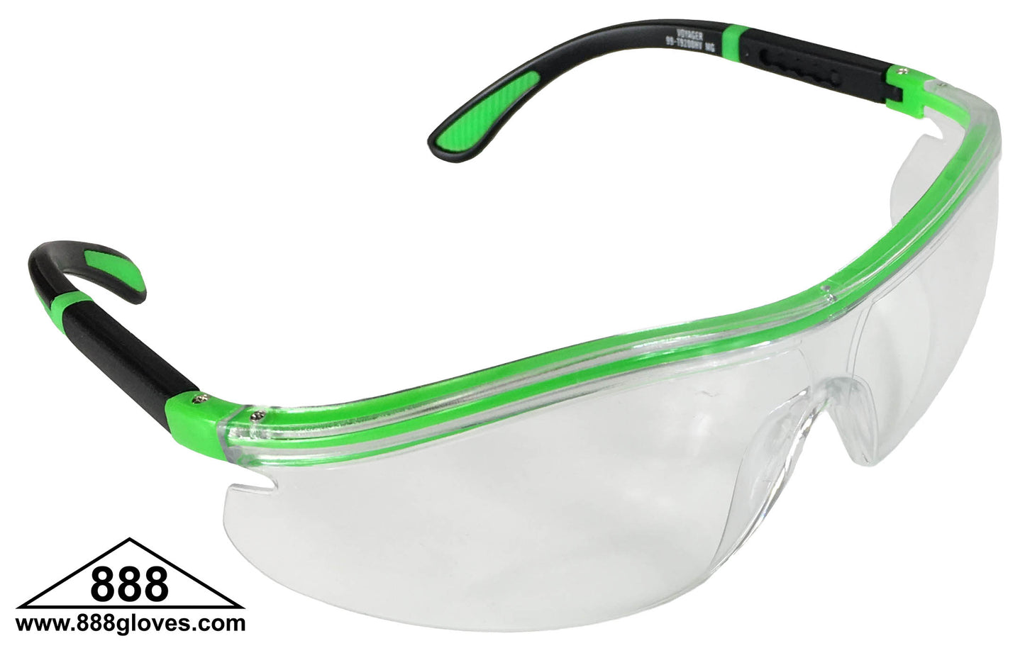Safety Glasses - Voyager - Hi Vis Half Frame with Clear Lenses - 99-T9200HV-C - 12 Pairs of Glasses