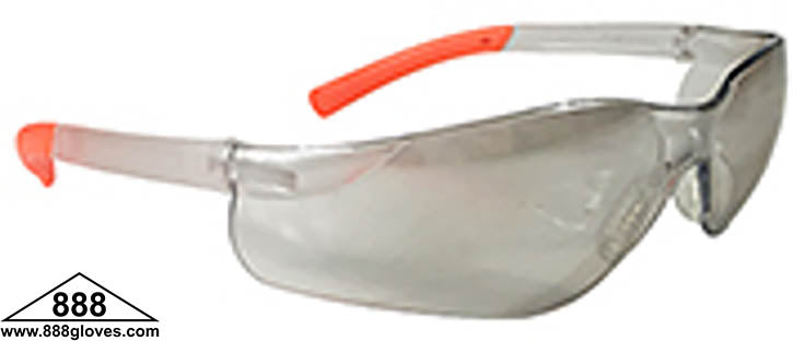 Safety Glasses - Omega - Frameless with Hi Vis Temples and Indoor Outdoor Lenses - 99-T9400-IO - 12 Pairs of Glasses