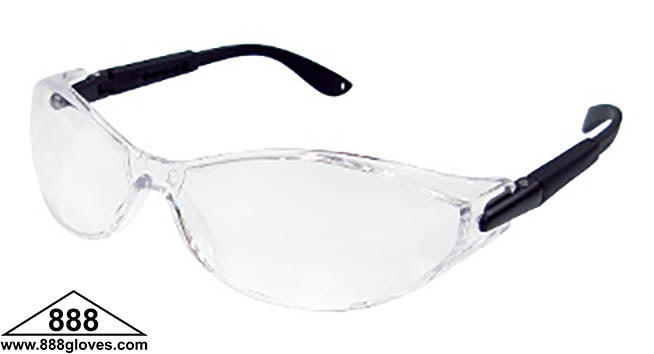 Type 10 - Safety Glasses - Frameless with Black Temples and Clear Lenses - 99-T9600-C - 12 Pairs of Glasses