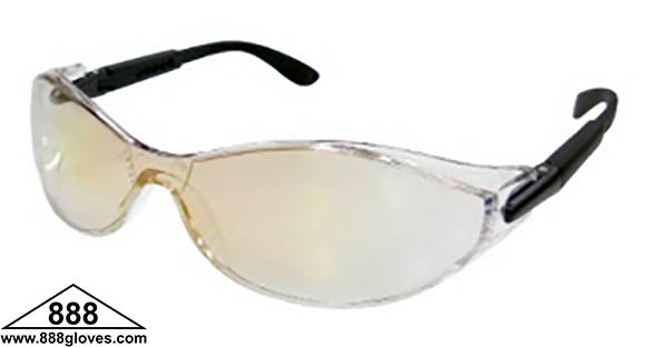 Type 10 - Safety Glasses - Frameless with Black Temples and Indoor Outdoor Lenses - 99-T9600-IO - 12 Pairs of Glasses