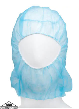 00-081021 BU / 00-081024 BU -  Beard Cover Bouffant Hood - 21" / 24" - Blue