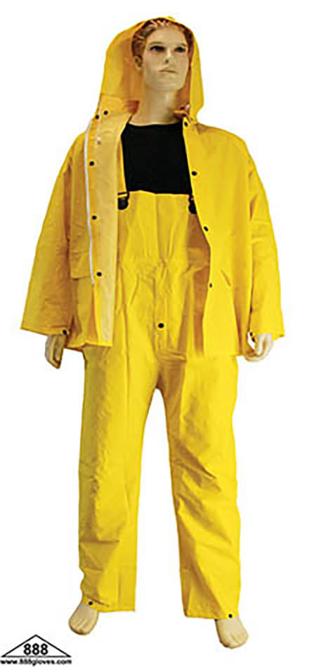 10-600 - Rain Suit - 2 Piece - PVC Polyester - Yellow