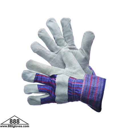 30-1890 - Leather Patch Palm Pasted Cuff - Cow Split Palm