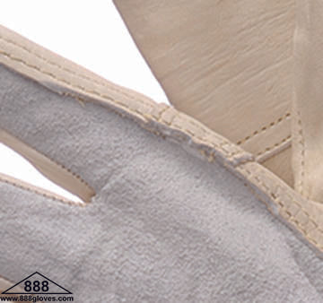 32-1383K - Driver Gloves - Keystone Cow Grain With Split Leather Back - Beige