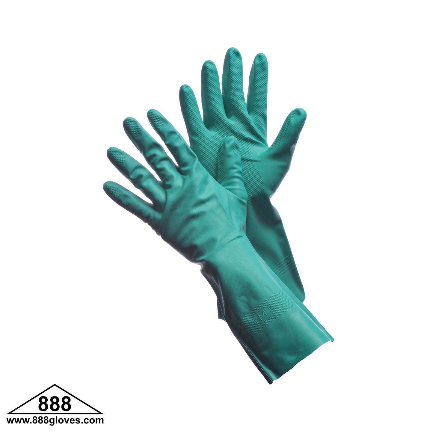 41-0058 - Nitrile - 13" Flock Lined, 15 Mil - Green