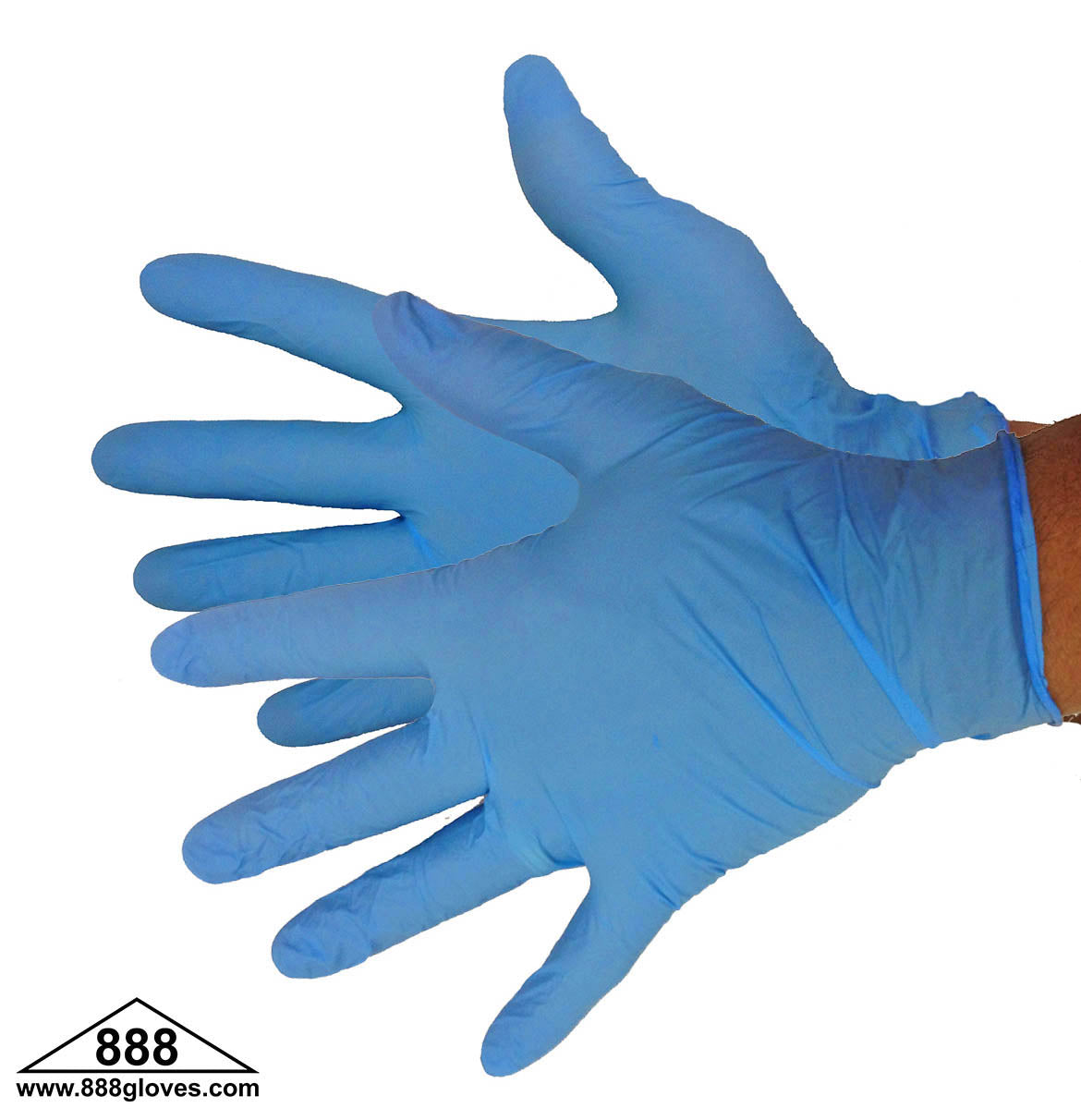 43-60WN - Disposable Gloves - Industrial Nitrile Powder Free, 6 Mil - Blue