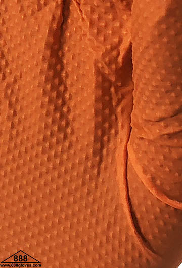 43-60WD-O - Disposable Gloves - Industrial Nitrile 6 Mil Diamond Textured Grip, Powder Free - Orange