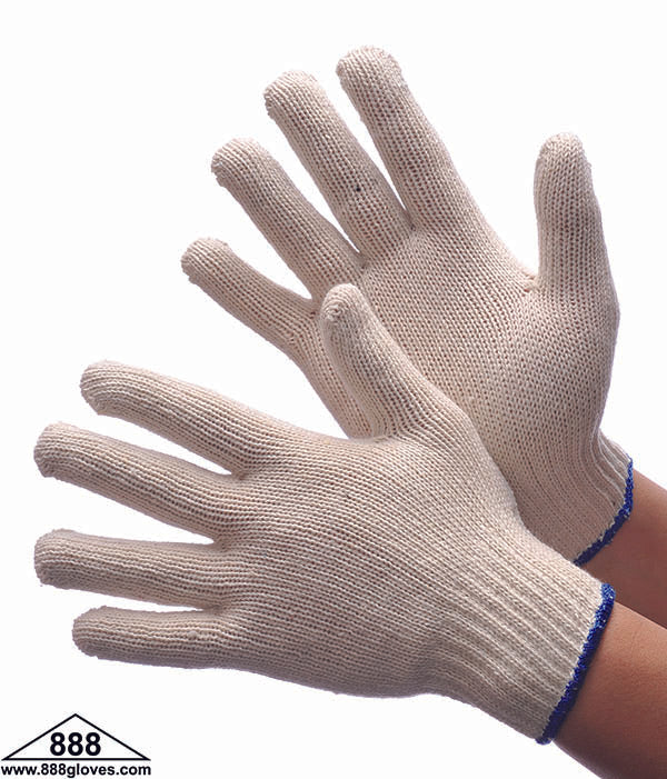 50-1600 - String Knit Gloves - 600g - Natural White