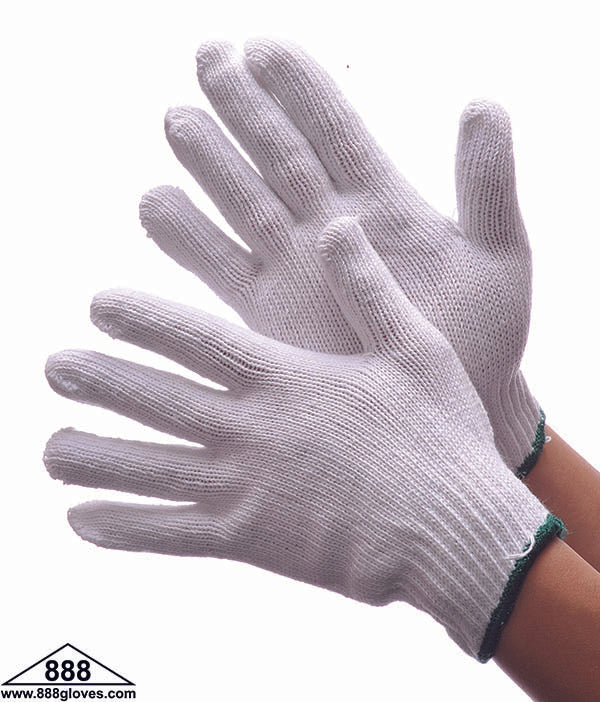 50-2600 - String Knit - Cotton String Knit Gloves - 600 grams - Bleached White
