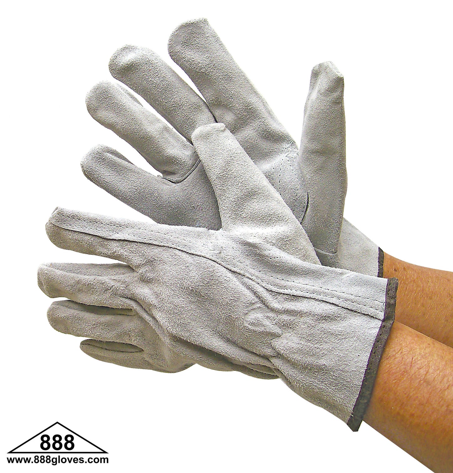 55-1450 - Suede Driver Gloves - Unlined With Keystone Thumb - Grey