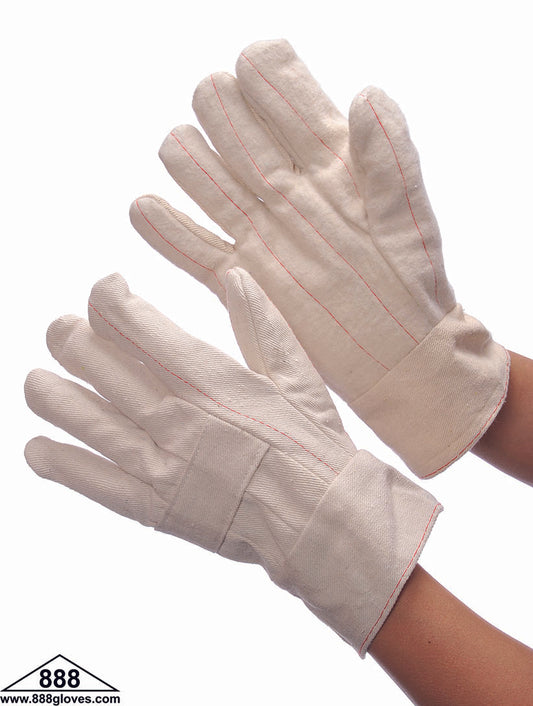 60-1991 - Double Palm Canvas 20 oz, Nap In, 2.5" Band Top, Knuckle Strap - Beige