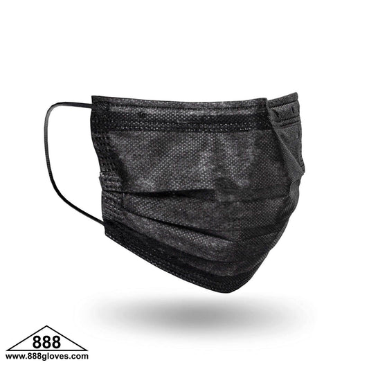 90-103BK - 3 Ply Earloop Face Mask - Black