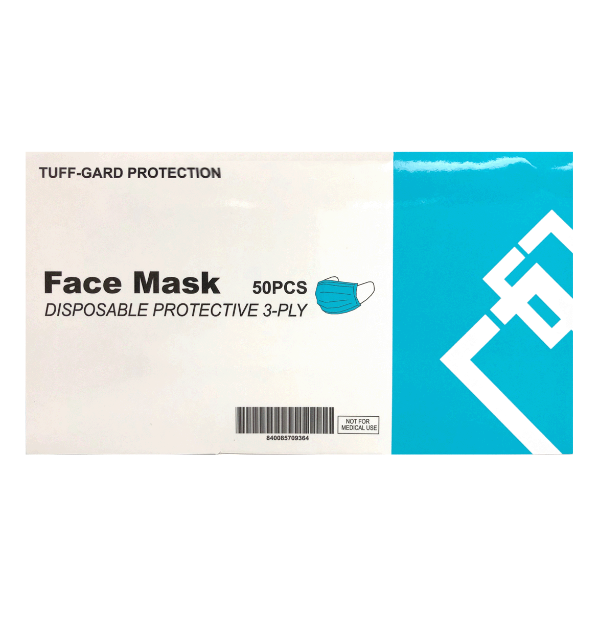 90-103BU - 3 Ply Earloop Face Mask - Light Blue