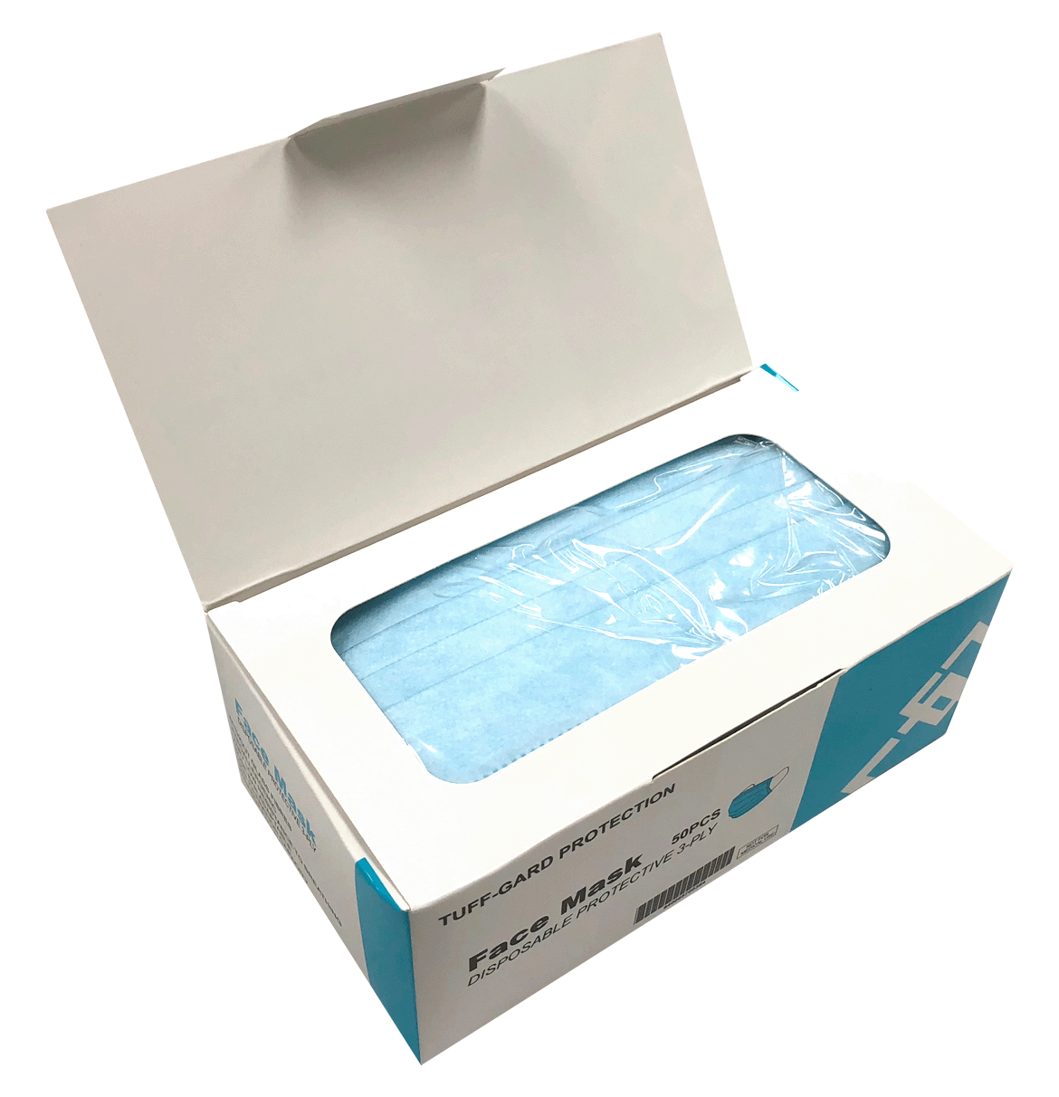 90-103BU - 3 Ply Earloop Face Mask - Light Blue