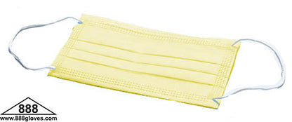 90-103Y - 3 Ply Earloop Face Mask - Yellow