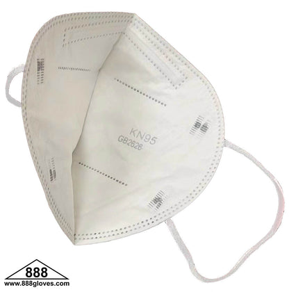 90-953600NF - Face Masks - White KN95 Flat Fold Mask