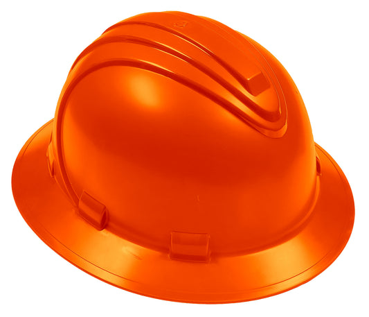 92-1416R/HO - Hard Hat - Full Brim Stylo 6 Point Ratchet Suspension - Hi Vis Orange