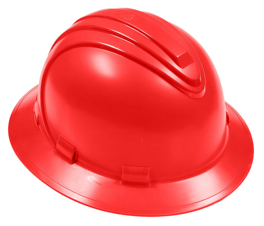 92-1416R/R - Hard Hat - Full Brim Stylo 6 Point Ratchet Suspension - Red