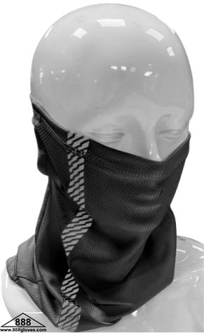 98-100-BK - Head and Neck Wear - Neck Gaiter with Reflector - Black