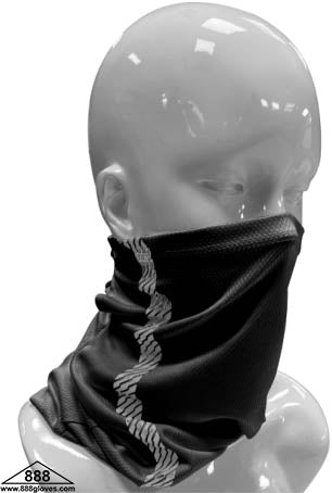 98-100-BK - Head and Neck Wear - Neck Gaiter with Reflector - Black