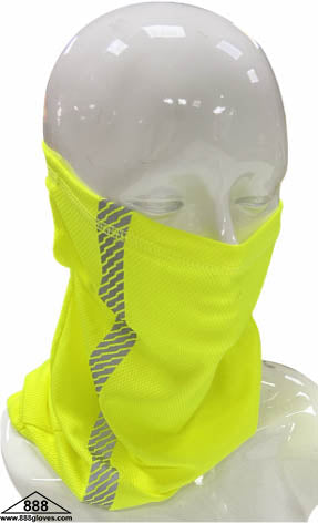 98-100-G - Head and Neck Wear - Neck Gaiter with Reflector - Hi Vis Yellow