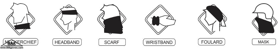 98-100-BK - Head and Neck Wear - Neck Gaiter with Reflector - Black