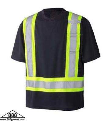 98-2550BKG - Safety T-Shirts - Class I Short Sleeve T-Shirts - Black