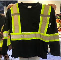 98-3550BKG - Safety T-Shirts - Class I Long Sleeve T-Shirts - Black