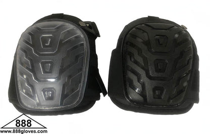 98-912A - Knee Pads - Single Clip and Velcro Closure - Black and Clear