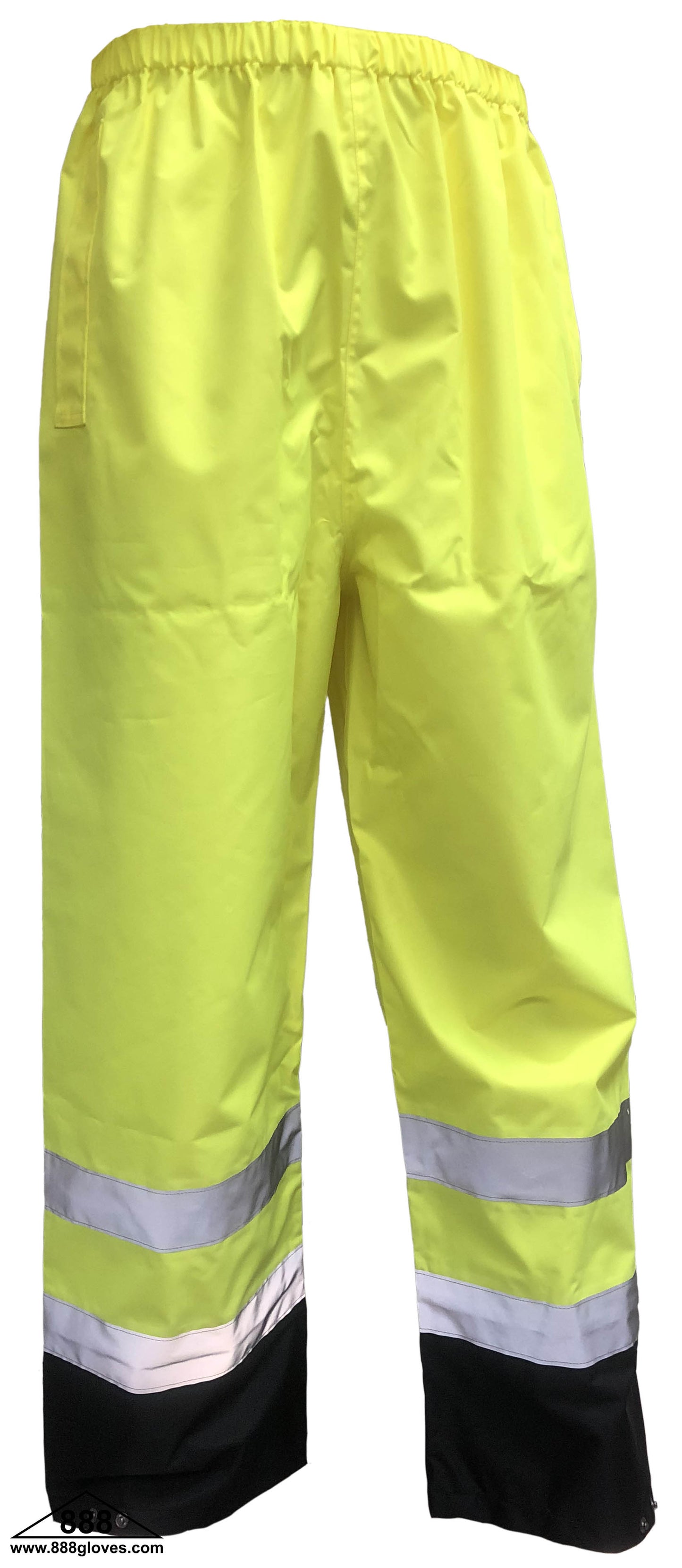 98-PE2001-G - Safety Pants - Class E Hi Viz - Waterproof Pants - Hi Vis Yellow and Black