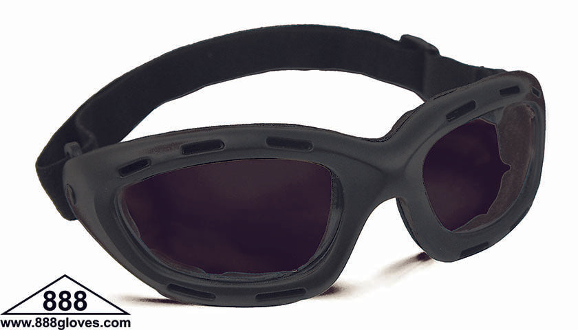 99-G8800-G - Safety Goggles - Challenger - Black Full Frame with Grey Tinted Lenses