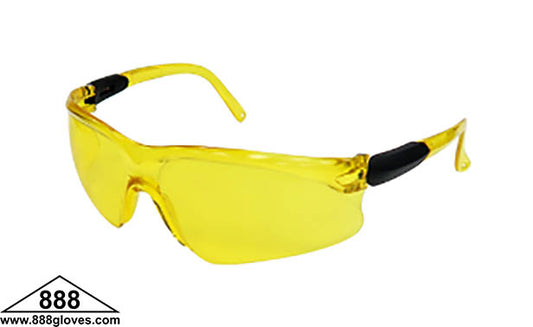 99-T8000-A - Safety Glasses - Wisdom - Frameless with Amber Lenses