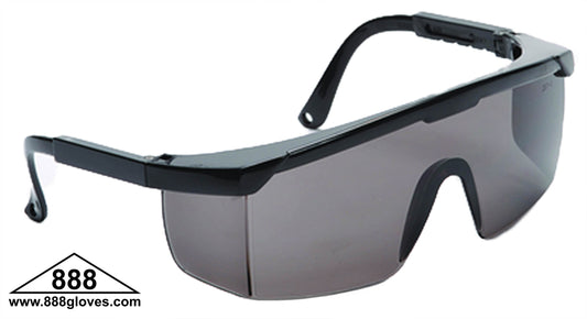 99-T8100-G - Safety Glasses - Frameless with Black Temples and Grey Tinted Lenses