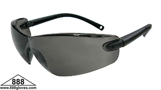99-T8300-G - Safety Glasses - Frameless with Black Temples and Grey Tinted Lenses
