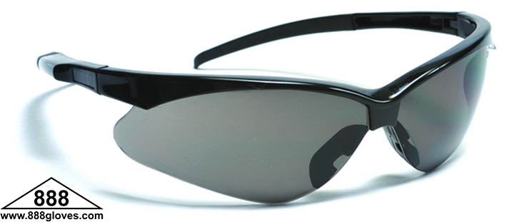 99-T9000-G - Safety Glasses - Lightning - Black Half Frame with Grey Tinted Lenses