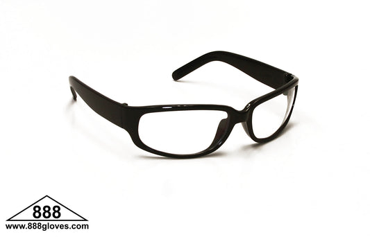 99-T9300BK-C - Safety Glasses - Legend - Black Full Frame with Clear Lenses