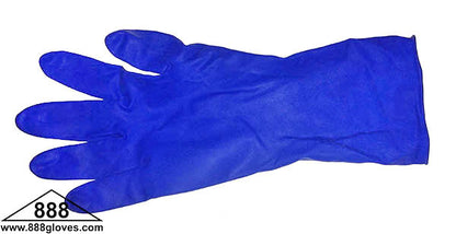 MGUGET - Disposable Gloves - Medical Latex Ultragard Powder Free High Risk, 12” Cuffs, 14 Mil - Blue